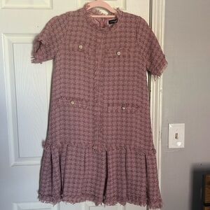 Karen Millen drop waist tweed dress